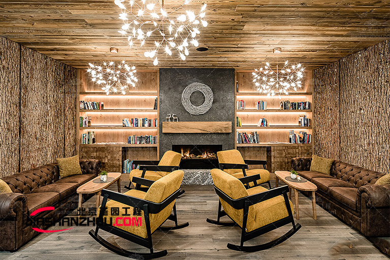 仿真洞穴木質酒店