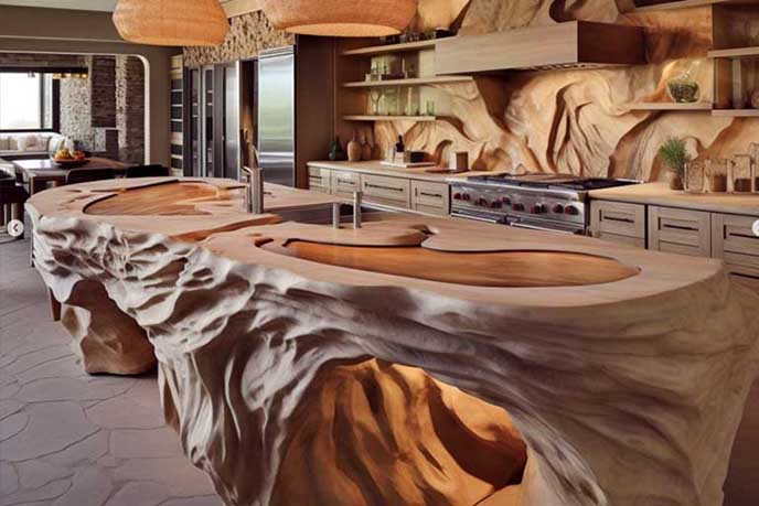 水泥仿木藝術餐廳