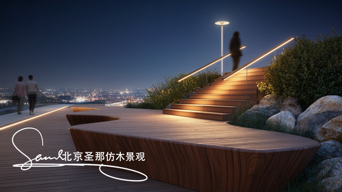 水泥仿木觀光臺(tái)